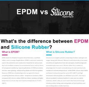 EPDM vs Silicone rubber 